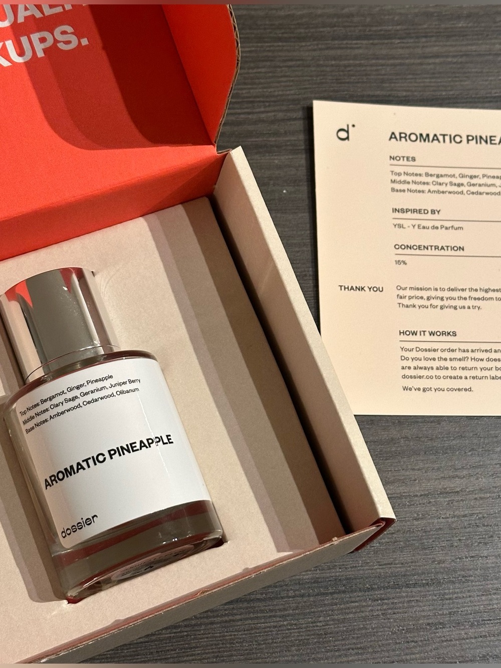 Dossier - Aromatic Pineapple Perfume (used)